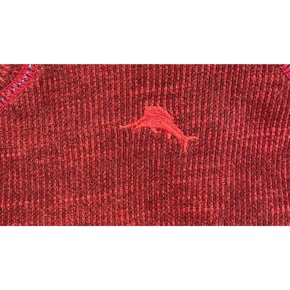 Tommy Bahama Men’s Reversible Flipshore Red Half Zip Sweater Large - Picture 4 of 8